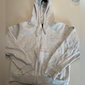 Adidas Light Gray Hoodie with Zip